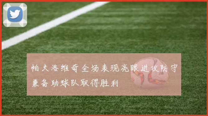帕夫洛维奇全场表现亮眼进攻防守兼备助球队取得胜利